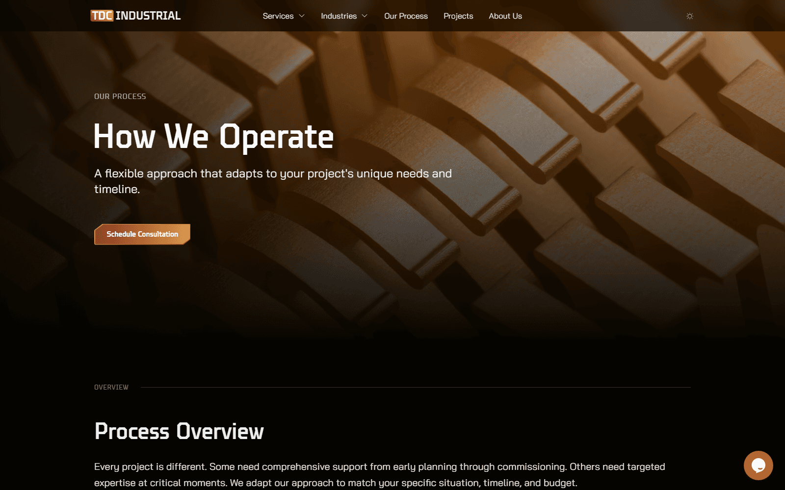 TDC Industrial process page