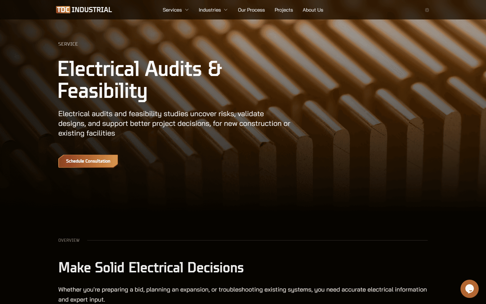 TDC Industrial electrical audits service page